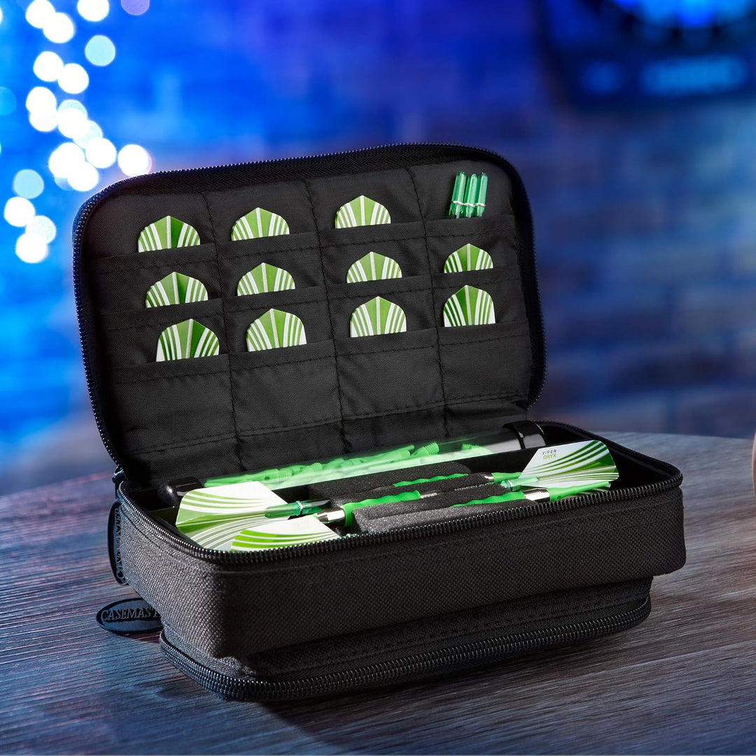 Casemaster Plazma Plus, 3 Dart-Etui für weiche Dartpfeile und Stahlspitzen, grosse vordere Handytasc