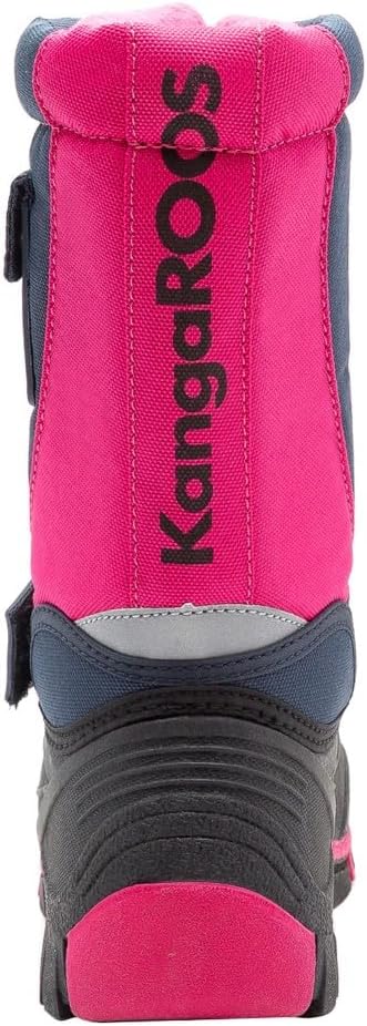 KangaROOS Unisex Kinder Kanga-Bean Ii Schneestiefel 28 EU Blau Dark Navy Daisy Pink 4204, 28 EU Blau