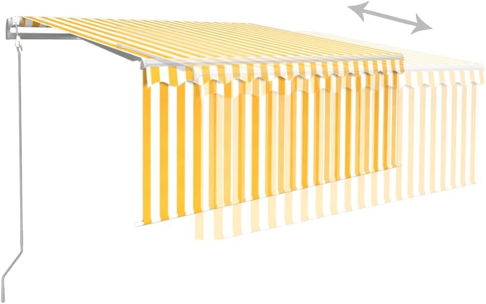 vidaXL Gelenkarmmarkise Automatisch mit Jalousie Markise Sonnenmarkise Balkonmarkise Sonnenschutz Si