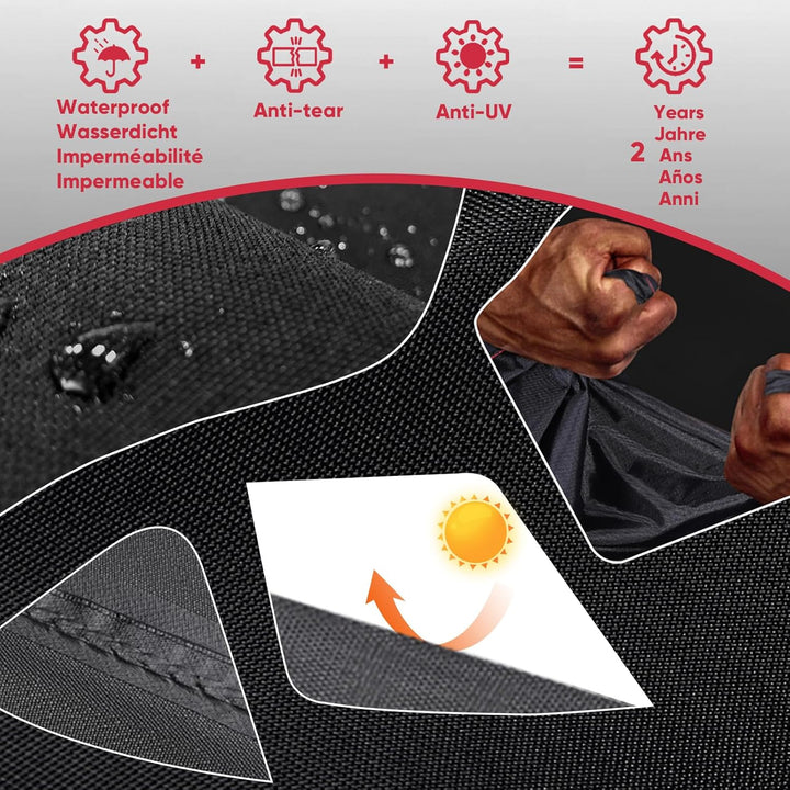 Turtle Life Gartenliege Abdeckung, Abdeckhauben für Liegen Wasserdicht, Liegestuhl Abdeckung mit Bel