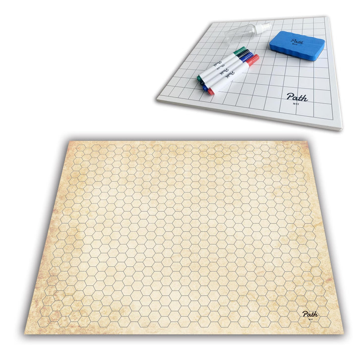 Double Sided Battle Game Mat for DND - Tabletop RPG Game Map Great for Dungeons and Dragons, Pathfin