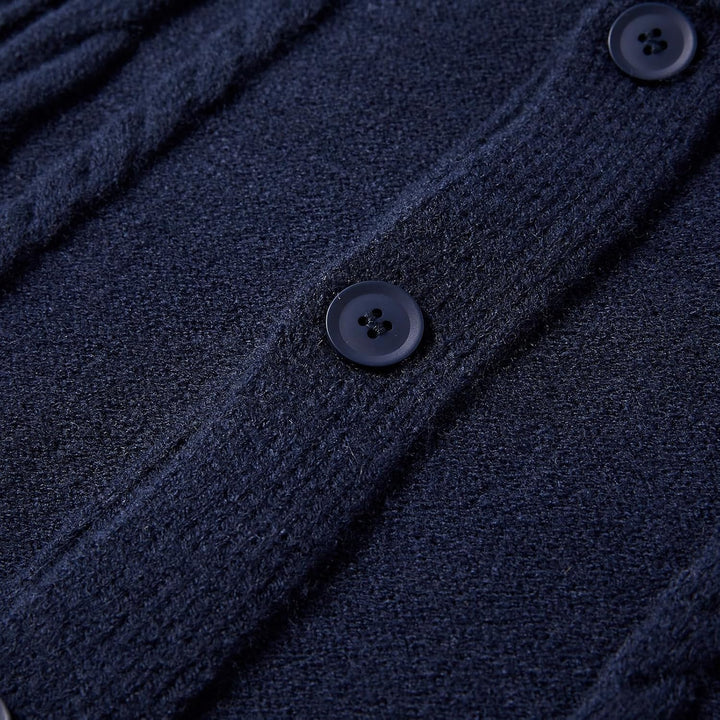 Pullover für Herren Rollkragen Strickjacke Strickpullover Gestrickte Knöpfe Twisted Thermal Langarm