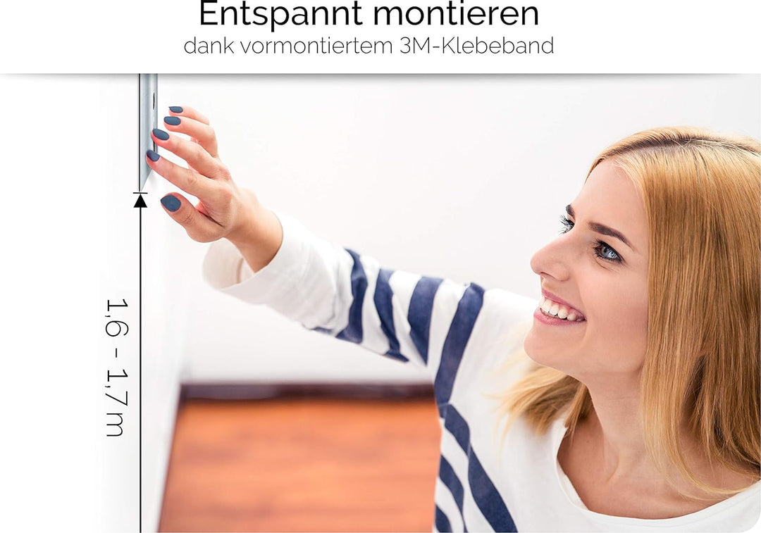 Edelstahl WC-Schilder Set – selbstklebend & pflegeleicht – Design Toiletten-Schilder – T.03.E