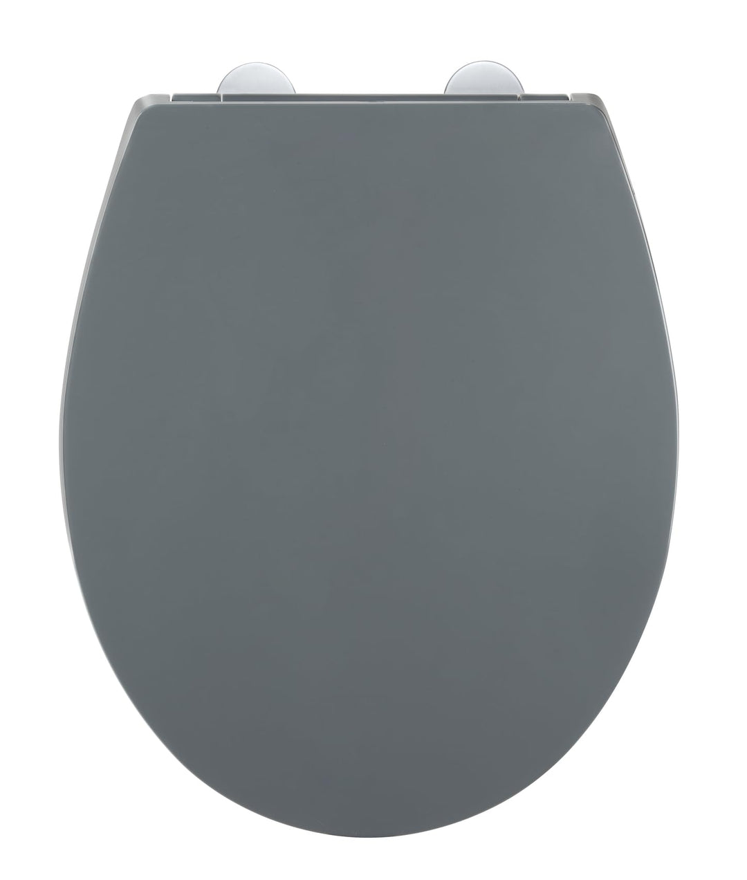 WENKO WC-Sitz Mod. Ostuni grauer bruchstabiler Thermoplast mit Easy Close Absenkautomatik und Edelst