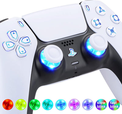 eXtremeRate 9 Modi 7 Farben DTF V3 LED Kit für ps5 Controller Ersatz Leuchttaste D-Pad Thumbsticks S