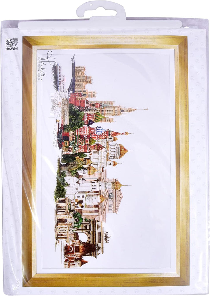 Thea Gouverneur - Kreuzstich-Set - Moskau Russand - Leinen - 36 Count - Für Erwachsene - 510 2 x 21