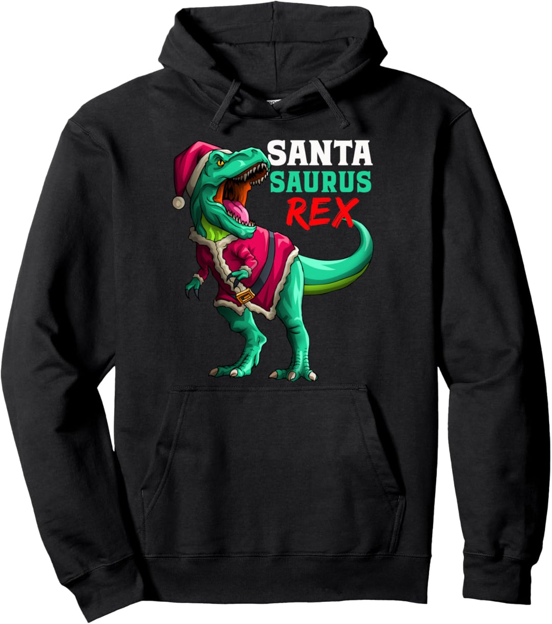 Santa Saurus T Rex lustige Weihnachtsdinosaurier für Kinder Pullover Hoodie