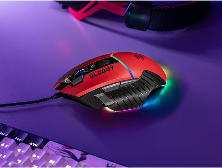 A4tech W95Max Sports Gaming Maus, Optische Kabelgebundene Gaming-Maus, USB 12 000 CPI, 8000 FPS, 250