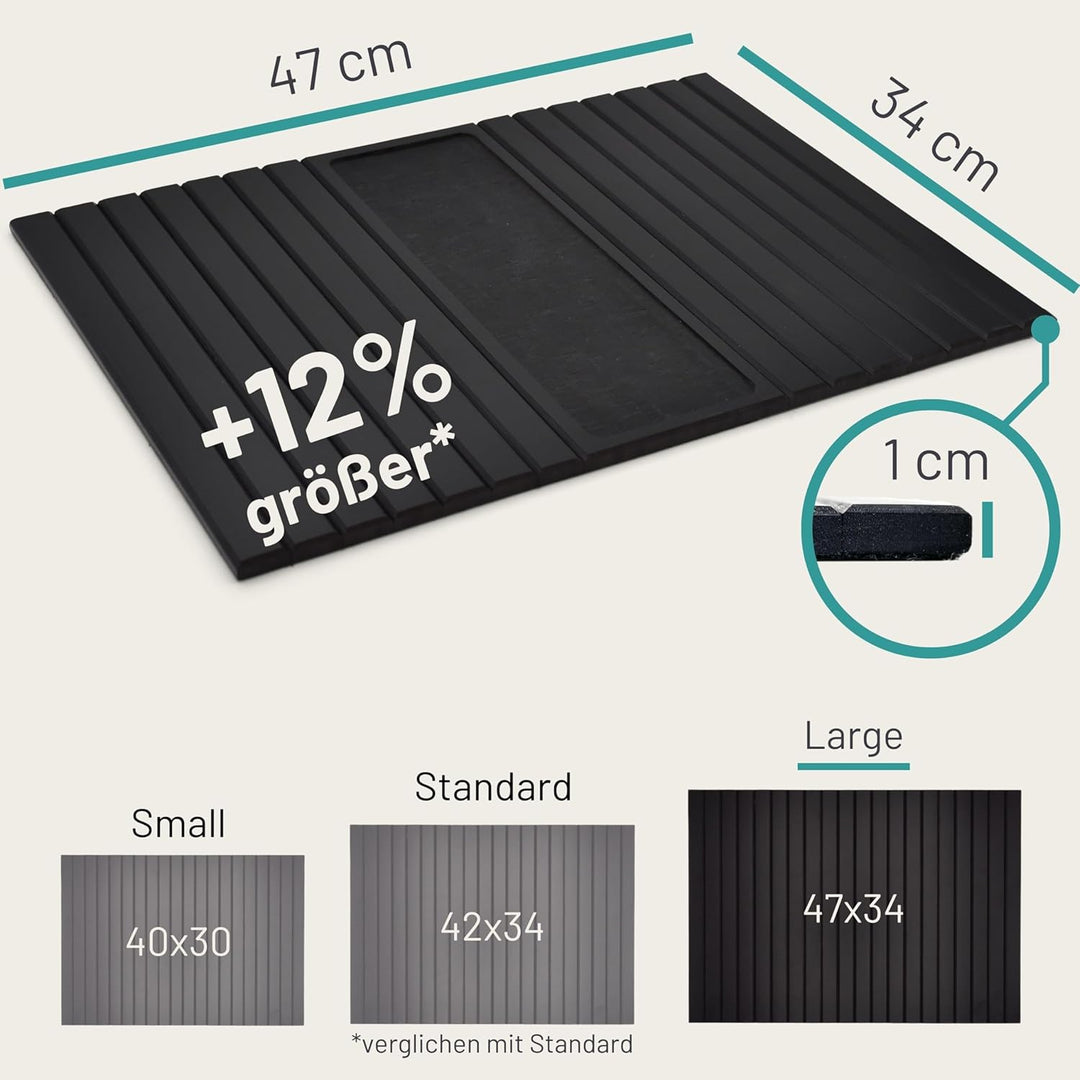 D&amp;D Living® Sofatablett - Couch Ablage flexibel für Armlehne mit Anti-Rutsch Kork Pad | Tablett für