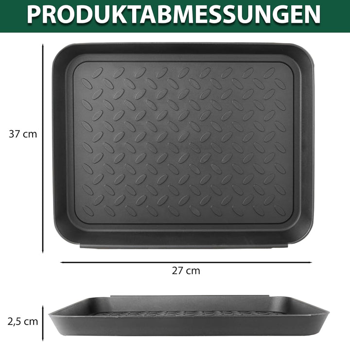 Schuhablage Schuhabtropfschale 3er Set – rutschfeste Schuhmatte Abtropfmatte aus Kunststoff, Schuhab