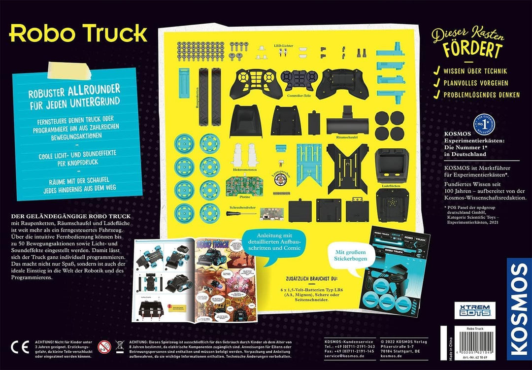 Kosmos 621049 Robo-Truck-Der programmierbare Action-Bot, Bausatz für programmierbaren Truck, viele s
