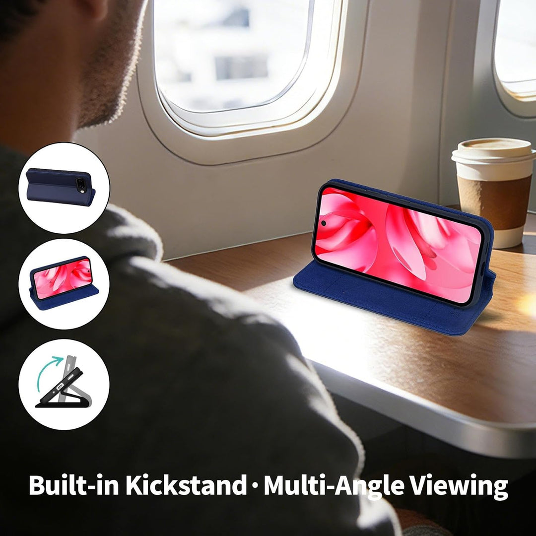 32nd Klassische Serie 2.0 - Lederhülle Case Cover für Google Pixel 9a, Echtleder Hülle Mit RFID-Bloc