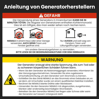 3200W Inverter-Generator, Benzin 4-Takt Backup-Stromversorgung mit Parallell-Funktion, mit AC/DC/USB