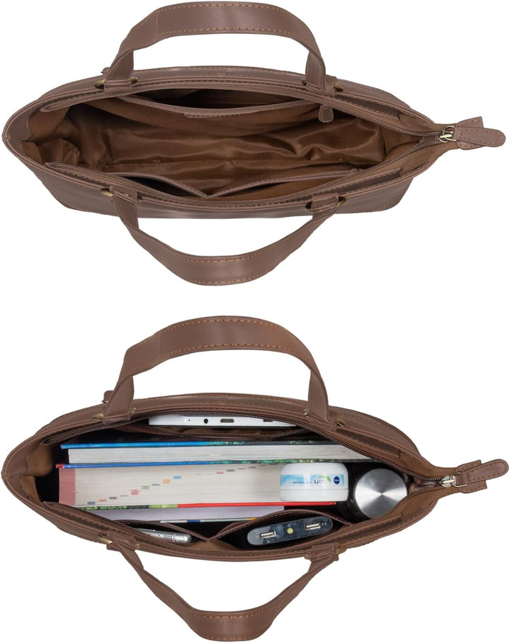 STILORD 'Delilah' Leder Shopper Damen Handtasche Umhängetasche Hobo Bag Retro Schultertasche Lederta