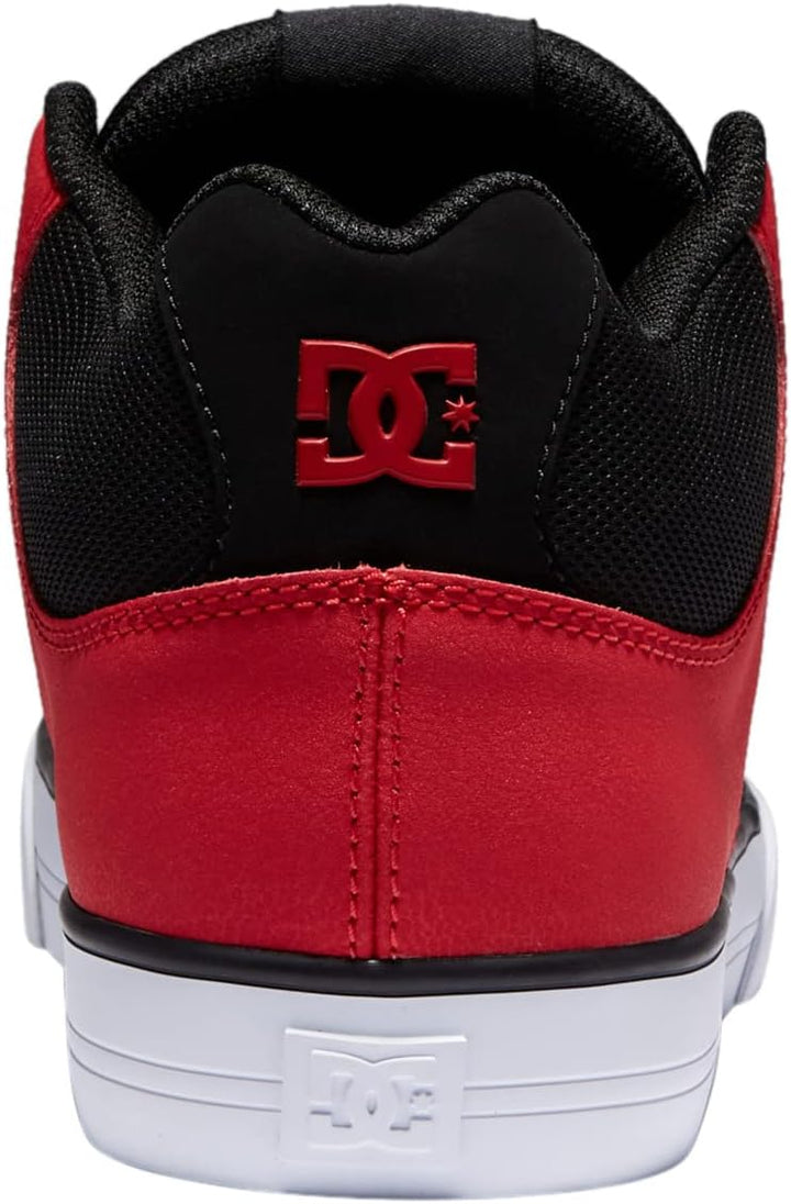 DC Shoes Herren Pure Mid Sneaker 47 EU Black Red, 47 EU Black Red
