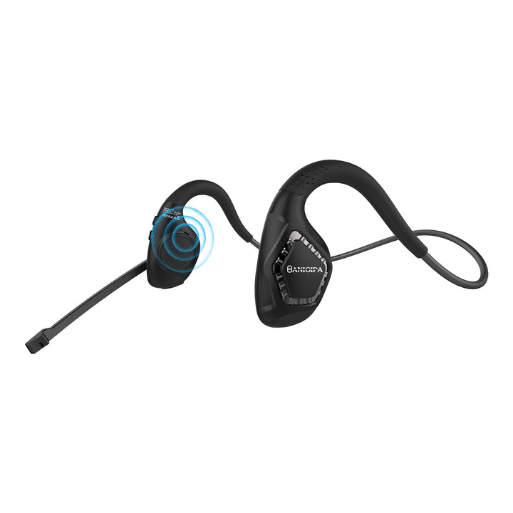 BANIGIPA Bluetooth-Headset mit Boom-Mikrofon, Kopfhörer mit offenem Ohr und Mikrofon mit Geräuschunt