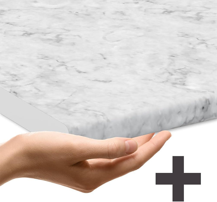 Vicco Apothekerschrank Fame-Line, Weiss Hochglanz/Goldkraft Eiche, 30 cm, AP Marmor Weiss Hochglanz