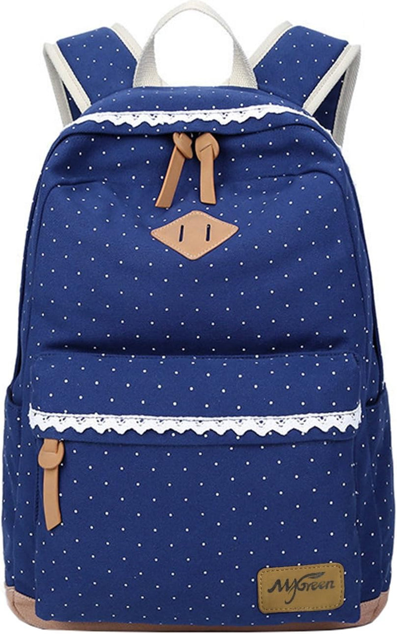 Fashion Mädchen Schulrucksack Damen Canvas Rucksack Teenager Baumwollstoff Schultasche Outdoor Freiz