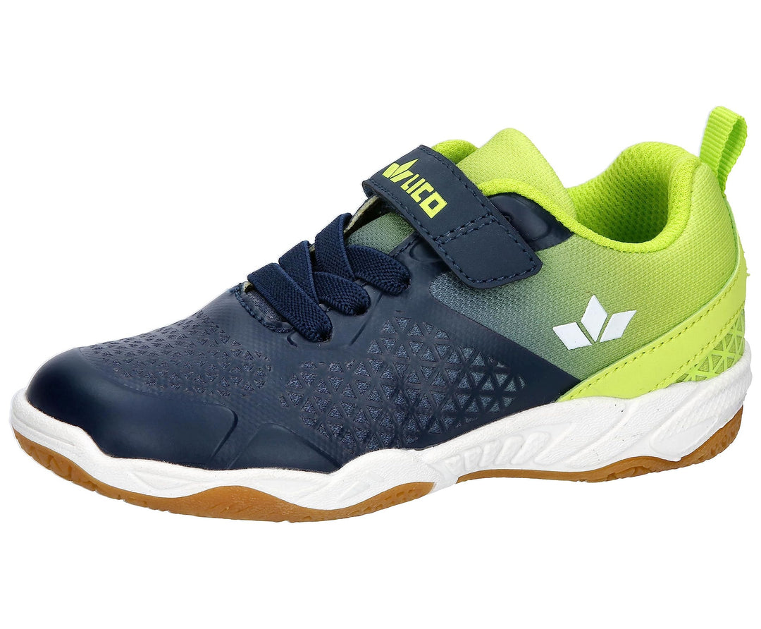 Lico Unisex Kinder Kit Vs Hallenturnschuhe 30 EU Marine Lemon, 30 EU Marine Lemon