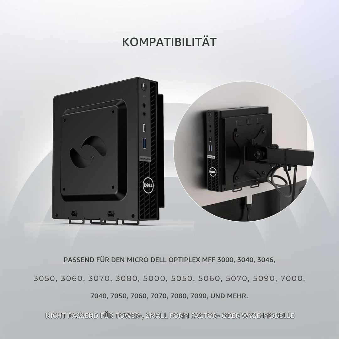 HumanCentric Dual VESA Sleeve kompatibel mit Dell OptiPlex Micro Form Factor Case VESA-Halterung für