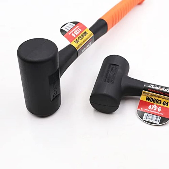 WEDO Schonhammer,450g Gummihammer,Länge 290mm,Kunststoffhammer,rückschlagfrei,Rückschlagfreier Schon