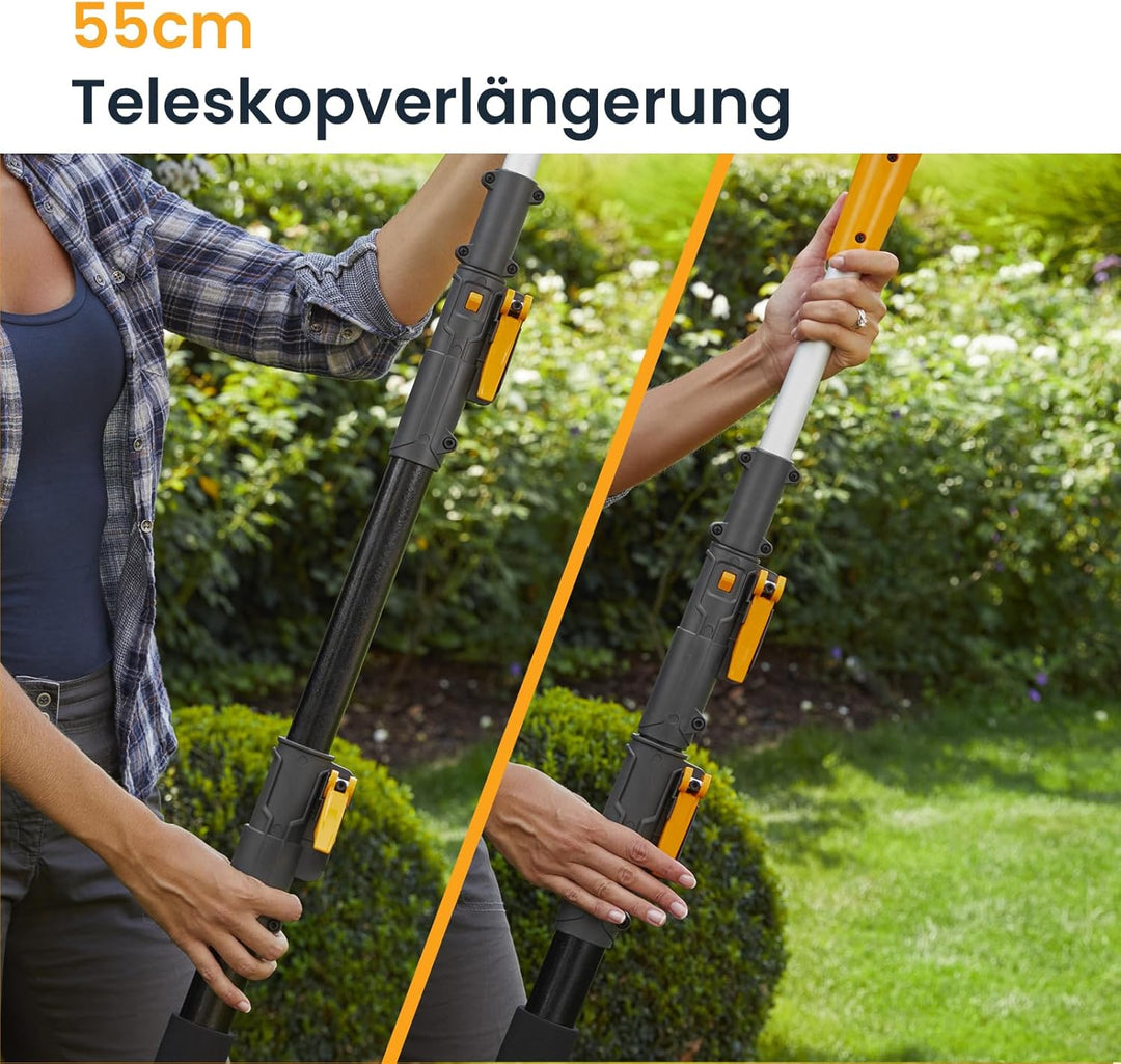 STIGA SMT 100e Kit Akku-Multifunktionswerkzeug, bis zu 70 Minuten Laufzeit, 20V-Akku (4Ah), Yellow/G