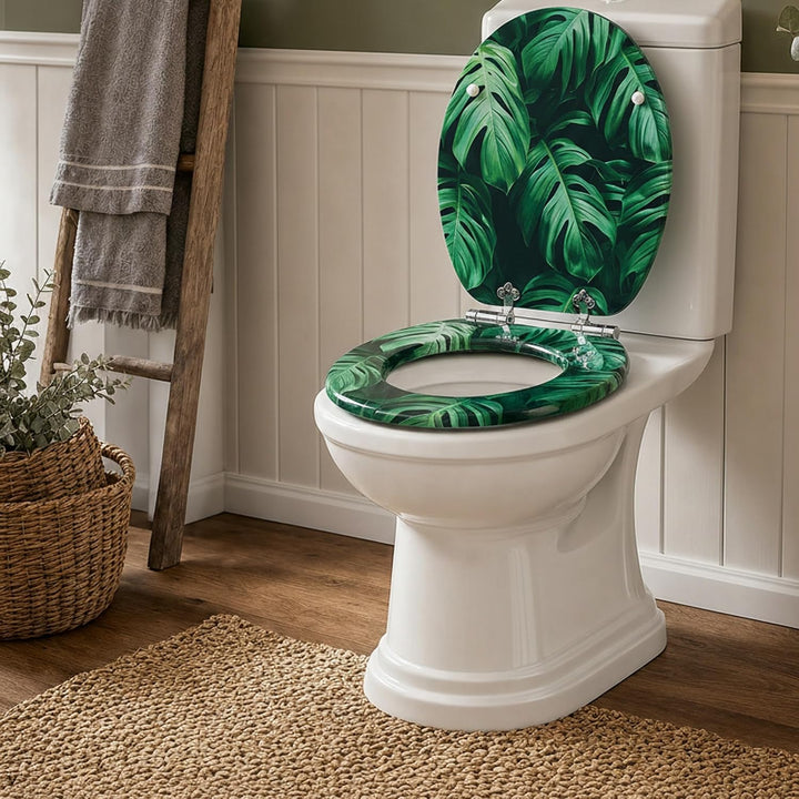 SINOBATH Premium WC Sitz mit Absenkautomatik – hochwertige Toilettendeckel aus Holz, viele bunte Mot