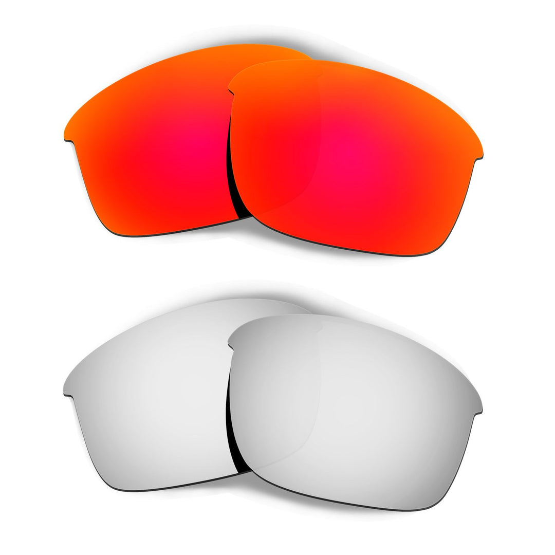 HKUCO Plus Mens Replacement Lenses For Oakley Bottle Rocket - 2 pair Combo Pack