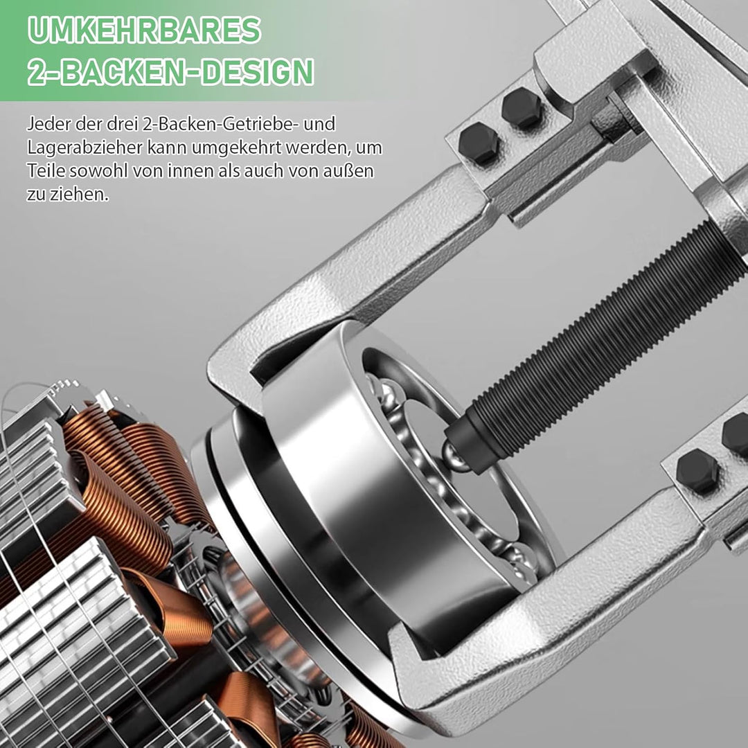 3X 2-Backen Universal Lagerabzieher, Innen Aussen Parallel-Abzieher, 2-armig | 40-150mm | aus CRV-St