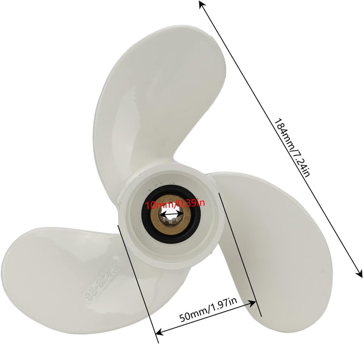 Aussenbordpropeller 7 X 0 25 Zoll Schiffspropeller 6L5 45943 00 EL 9 Spline Tooth 3 Blatt Bootsprope
