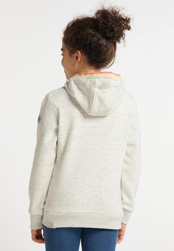 Ragwear Mädchen Sweatshirt Madlenka Sweater Hoodie mit Kapuze Pullover Sweat 128 Weiss, 128 Weiss