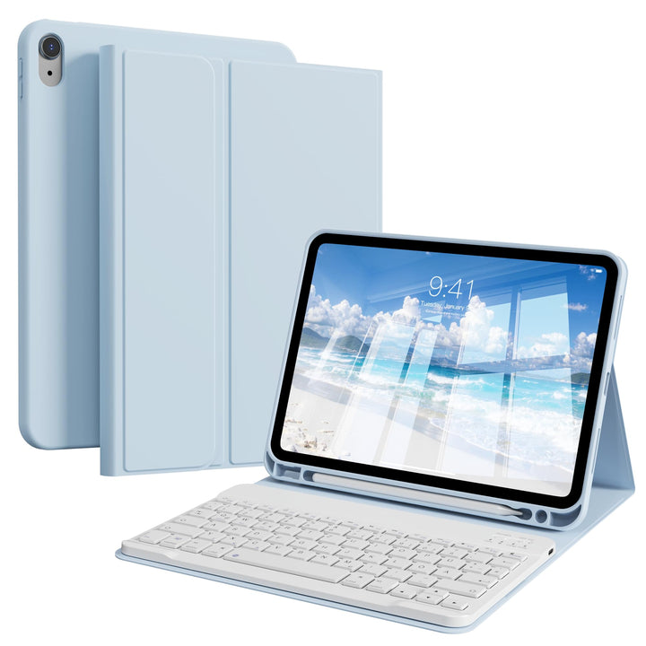 Tastatur Hülle für iPad A16 11. Generation 2025/ iPad 10. Generation 2022 (11/10,9 Zoll) mit Stiftha