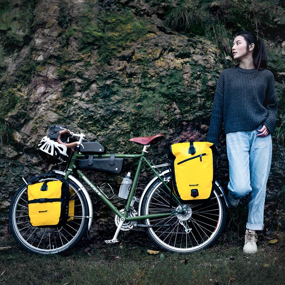 Rhinowalk 25L Fahrradtasche Wasserdicht Gepäckträgertasche Fahrrad Laptop Gepäckträger Seitentaschen
