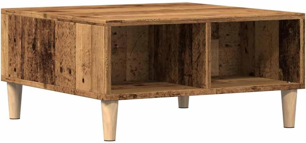 vidaXL Couchtisch Altholz-Optik 60x60x30 cm Holzwerkstoff, Beistelltisch, Wohnzimmertisch, Akzenttis