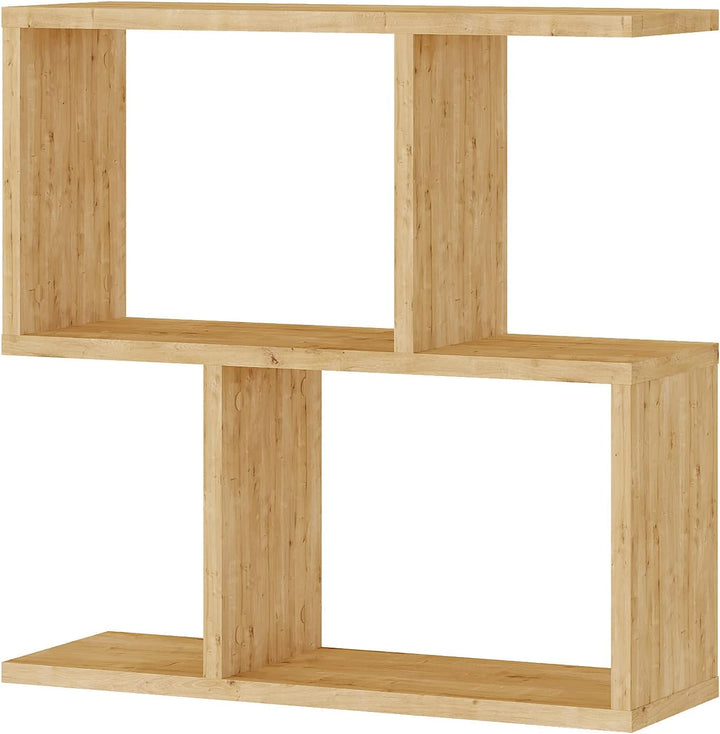 HOCUS PICUS | Moderner Holz Beistelltisch mit 2 Etagen | Vielseitiger Sofatisch, Regal-Organizer | I