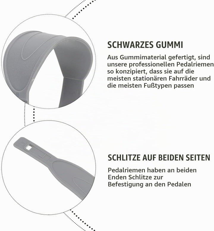 1paar Verstellbare Fahrradpedalriemen Aus Strapazierfähigem Material Für Heimtrainer Universelle Fus