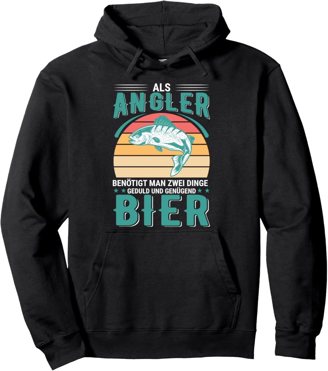 Lustiges Angler Design zum angeln am See für Fischer Pullover Hoodie