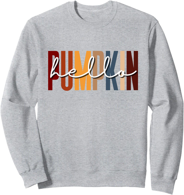 Hello Pumpkin Thanksgiving Herbst Halloween Thankful Sweatshirt