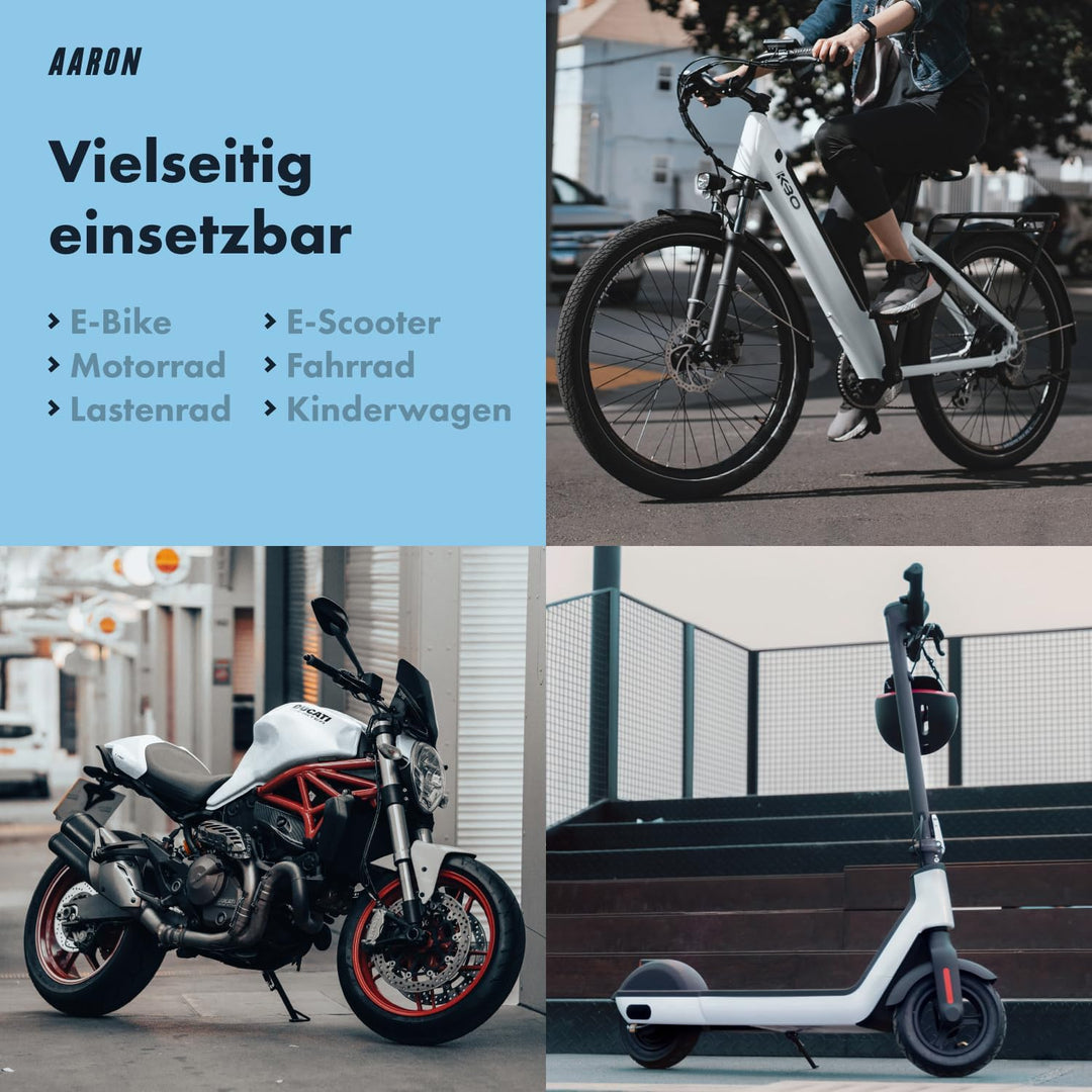 AARON Cobra Fahrradschloss mit Schlüssel, 105cm Kettenschloss aus Stahl und hoher Sicherheitsstufe,