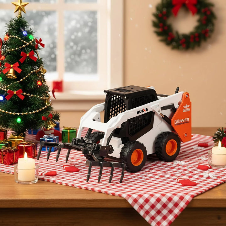 Bagger Spielzeug, 1/50 Kinder 2-in-1 Modell (Gabelstapler), Gabelstapler