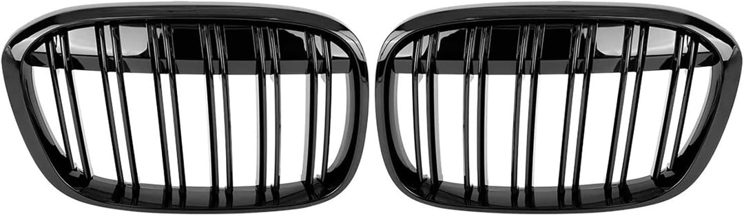 Gangying Kühlergrill Passend für BMW X1 F48 F49 2016 2017 2018 2019 Schwarz Glanz Kühler Front Doppe