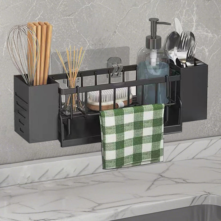 Spülbecken Organizer Kitchen Schwammhalter Hängend - Spüle Organizer mit Spültuchhalter und Aufbewah
