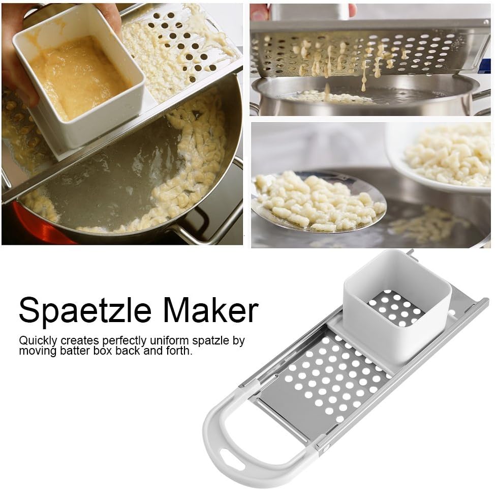 Fdit Spätzle-Maker aus Edelstahl für die Küche, Nudeln, Teigtaschenmacher, Pasta, Kochwerkzeug für K