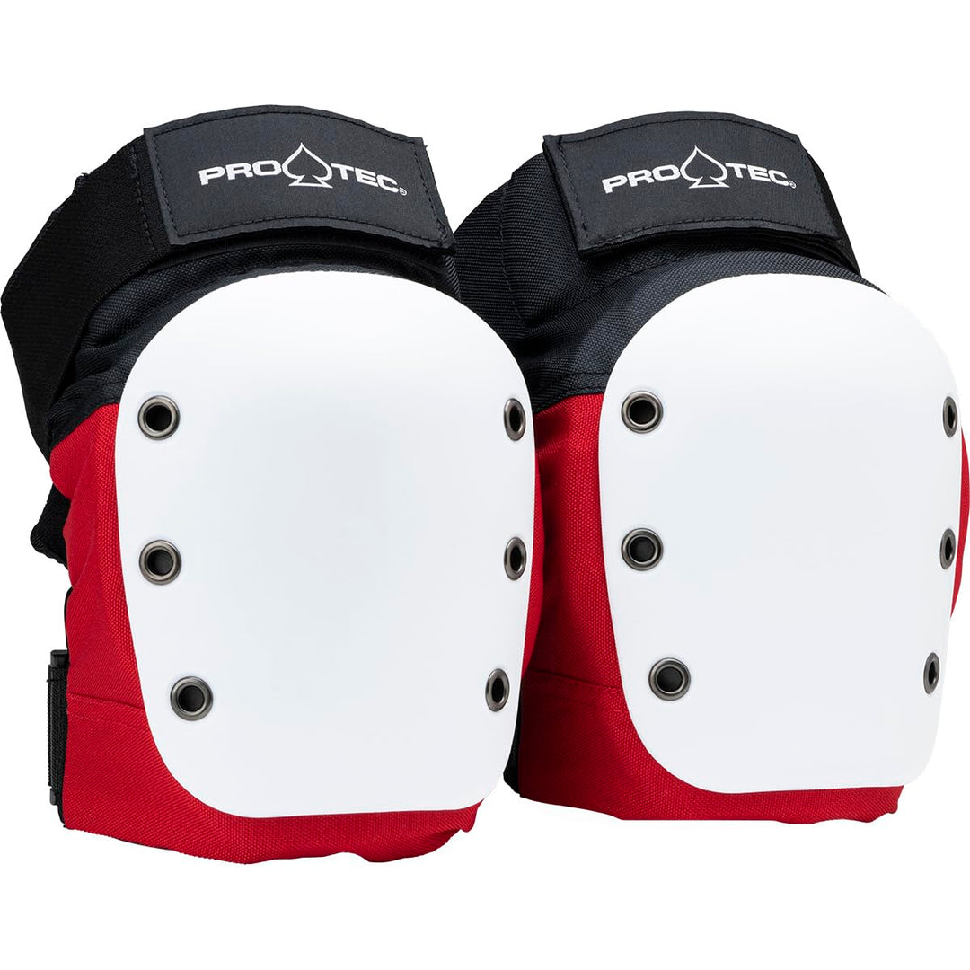 Pro-Tec Pads für Ellbogen, Erwachsene, Unisex, Rot/Weiss/Schwarz (mehrfarbig), Einheitsgrösse