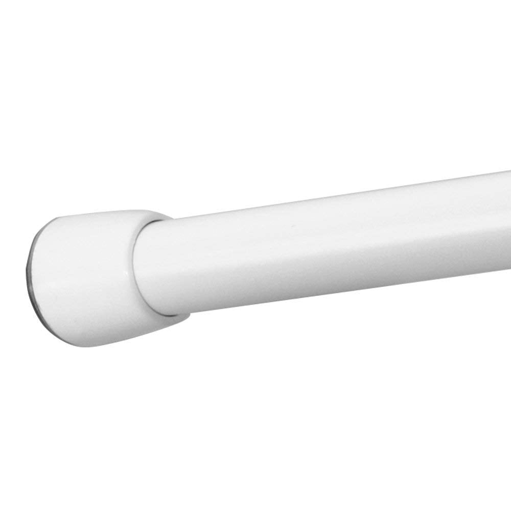 iDesign 78472 Duschvorhangstange, Kurze Metallspannstange ohne Bohren, Teleskop-Duschvorhangstange f