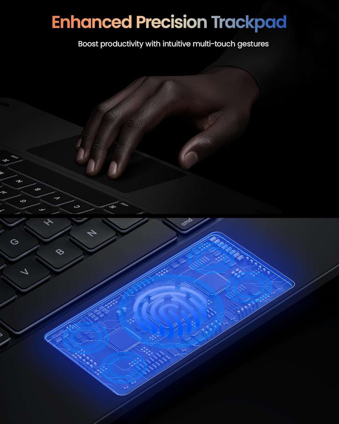 typecase Edge für Apple iPad Pro 13 Hülle mit Tastatur(M4/M5) (2024/2025), für iPad 13 Pro Hülle mit