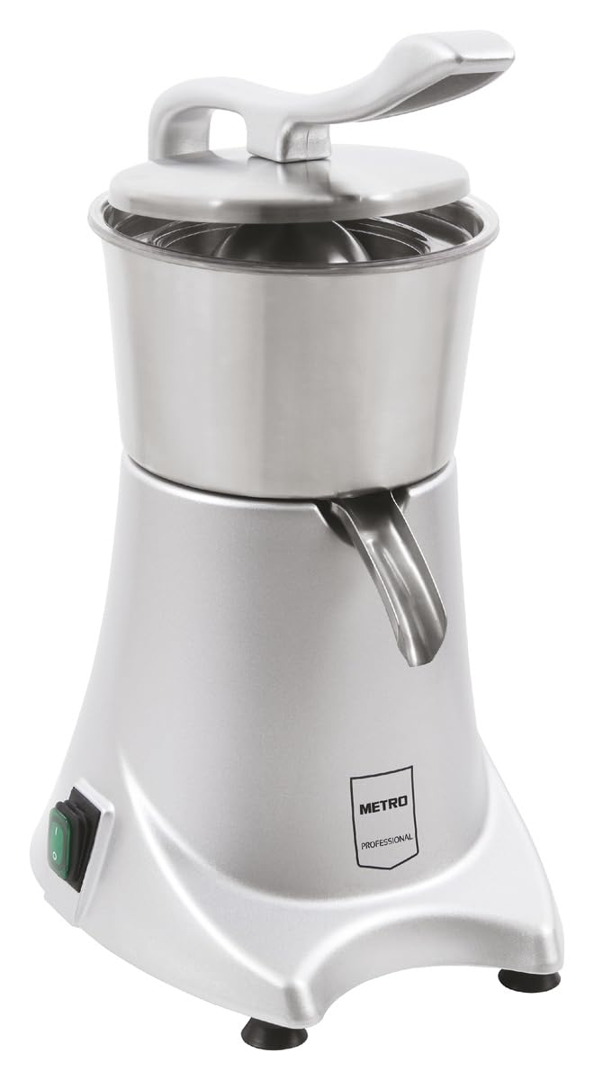 METRO Professional Elektrische Saftpresse GJU2001, 230 W, 200 ml/min, inkl. Kegel, silber