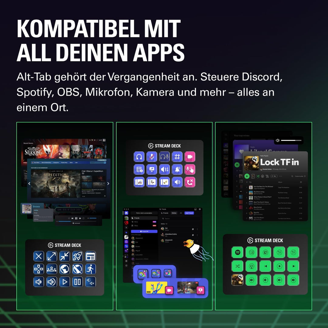 Elgato Stream Deck MK.2 – Studio-Controller, 15 Makrotasten, auslösen von Aktion in Apps und Softwar
