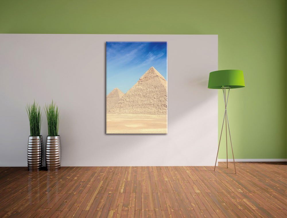 Pixxprint Ägypten Pyramiden Gizeh als Leinwandbild/Grösse: 100x70 / Wandbild/Kunstdruck/fertig bespa