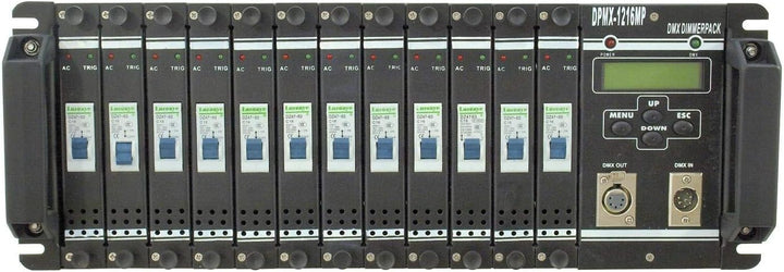 EUROLITE DPMX-1216 MP DMX Dimmerpack | 12 x 16-A-Dimmer, servicefreundliche Module, zwei 16-pol.-Mul